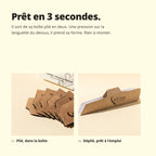 Mon Quetzal - Compact (plié): sachets pliés dans une boîte et démonstration du produit prêt à l’emploi, prêt à monter.
