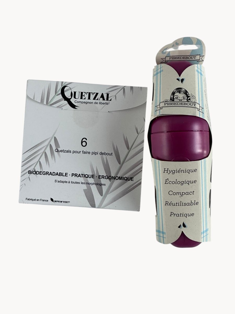 Quetzal - urinoir portatif à usage unique - L'urinette Quetzal