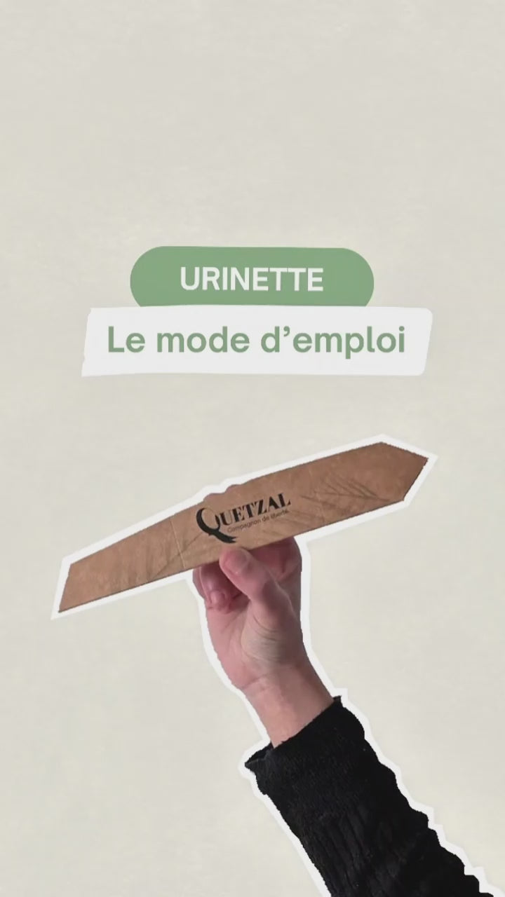 Démonstration de l'utilisation de l'urinoir féminin Quetzal